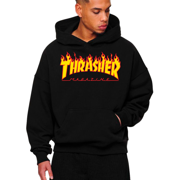 SUDADERA CON CAPUCHA THRASHER FUEGO